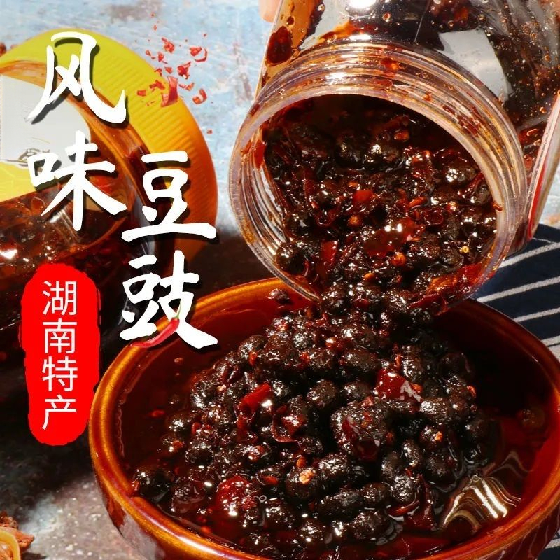 湖南特产风味豆豉干拌饭小菜下饭菜罐装辣椒酱咸菜炒菜调味料批发