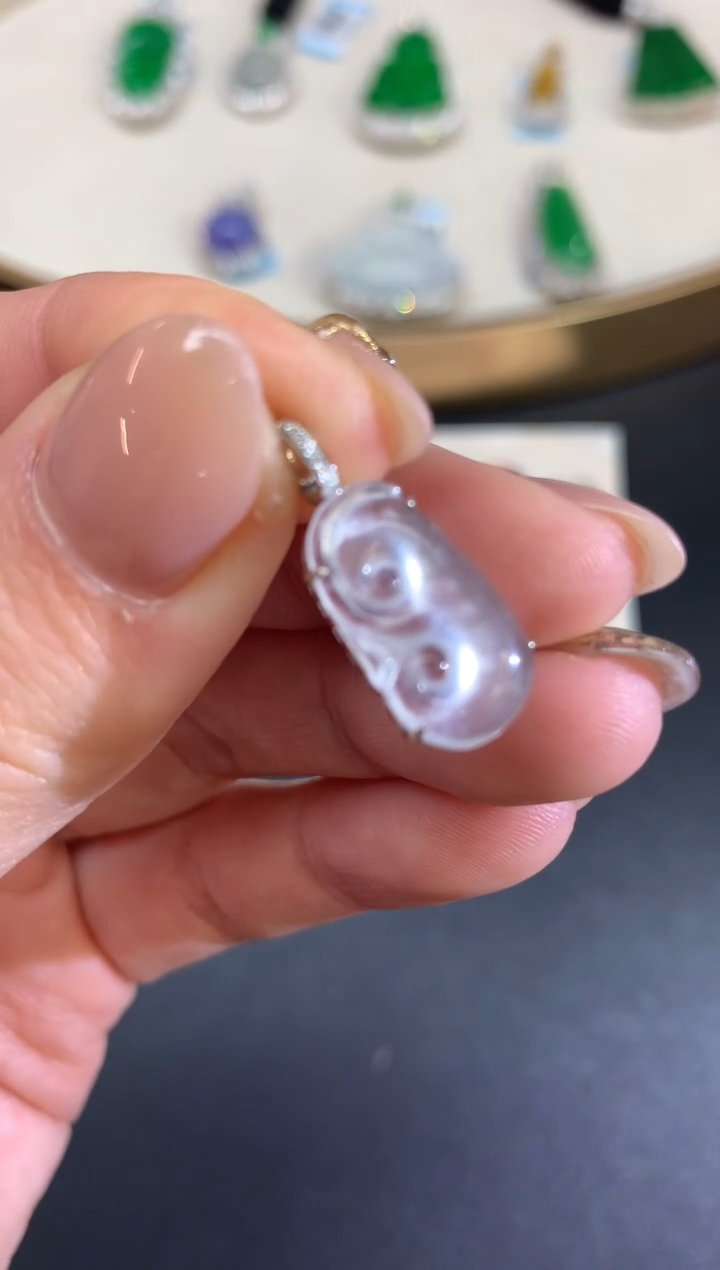 【闪购商品】翡翠吊坠|18K金镶嵌团购多样性发其一|1800