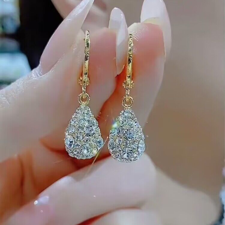 铜合金合成锆石耳饰 【14号】小巧精致流星锤气质耳扣耳环