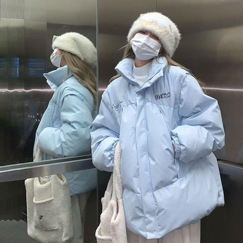 波司澄复古冬季新款羽绒服女小众设计感宽松面包服韩版学生羽绒