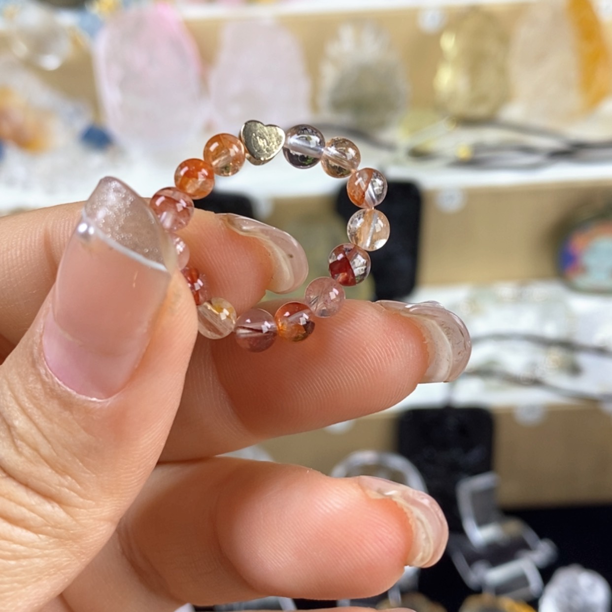 【闪购商品】水晶颈饰未镶嵌胶花戒指