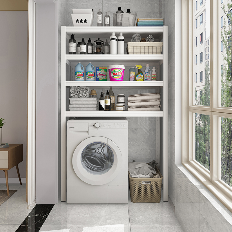 洗衣机置物架阳台上方收纳多层架子滚筒翻盖卫生间马桶落地储物架