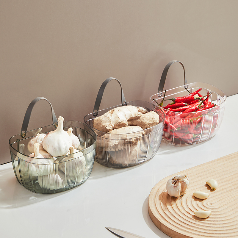 葱姜蒜收纳筐篮生姜大蒜收纳盒墙上挂菜篮子厨房放葱蒜头壁挂置物