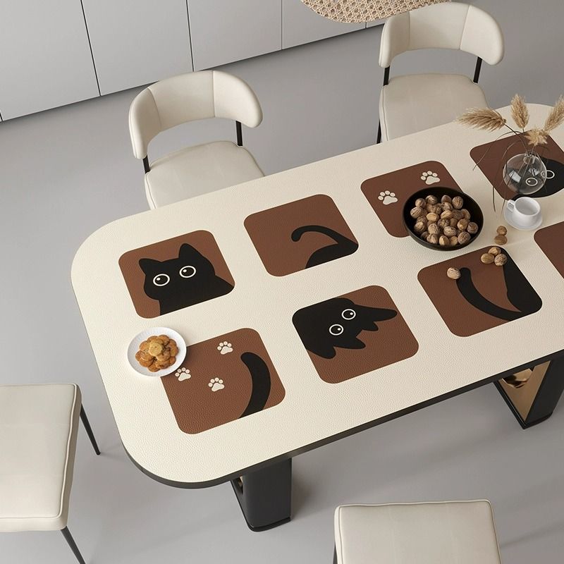 新疆包邮餐桌垫奶油风茶几书桌防烫耐脏隔热垫子PVC防水防油免洗