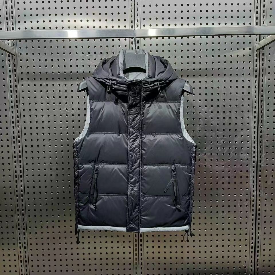 雪中飞羽绒马甲背心2022秋冬保暖连帽无袖马夹男士高档潮流