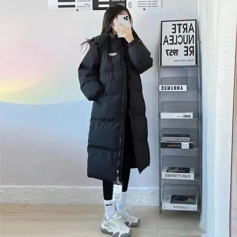 艾莱依新款中长款羽服女冬季2023年新款oversize袄小个子加厚衣外