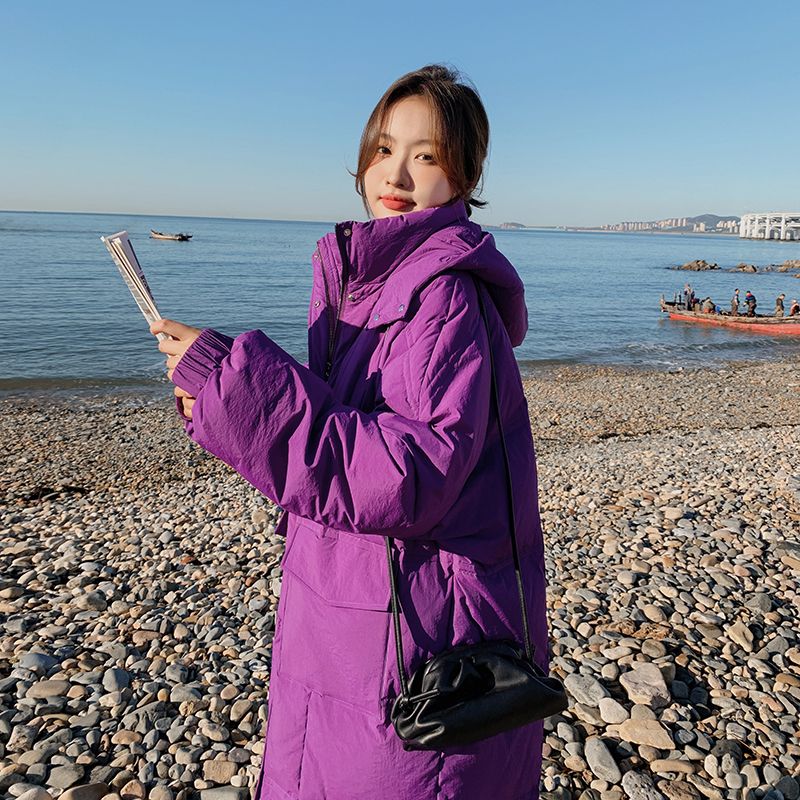 2023年新款冬季面包服棉服女中长款加厚宽松韩系设计感棉衣棉袄女