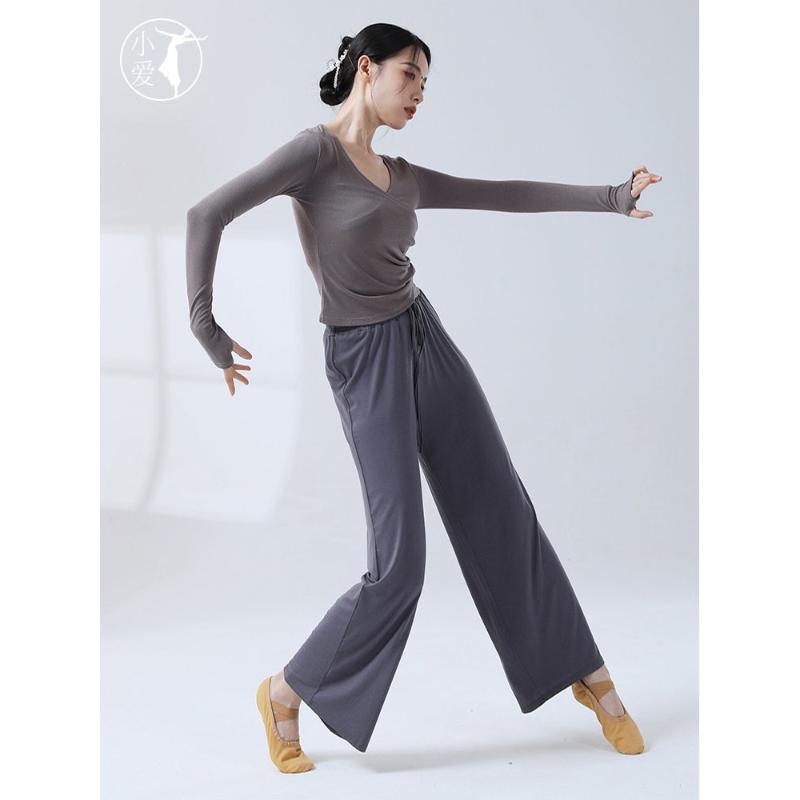 莫代尔舞蹈裤子女古典练功服飘逸垂感古典现代形体阔腿练功裤艺考