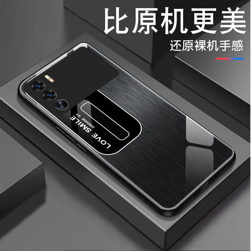 OPPOk9pro手机壳love拉丝玻璃男款商务防摔保护套全包时尚简约创