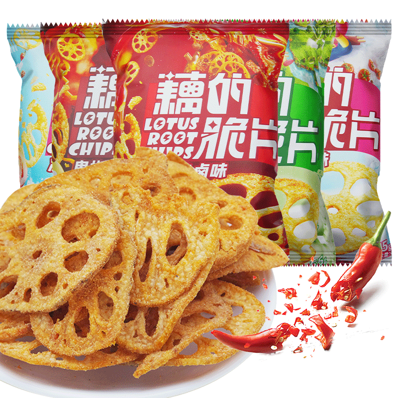 我是不白吃藕的脆片凉感番茄味鬼椒火鸡味藕片解馋蔬菜好吃零食