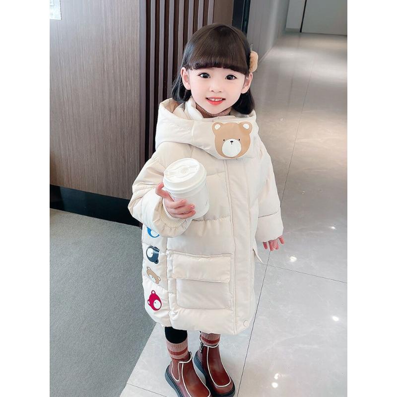 新品巴拉巴拉女童羽绒羽绒服2023羽绒衣新款冬装韩版宝宝中长款加