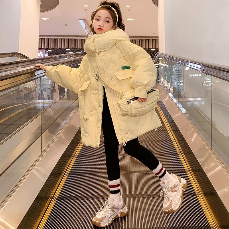 女童棉服冬装2023新款女孩洋气大童冬季棉袄儿童加厚羽绒