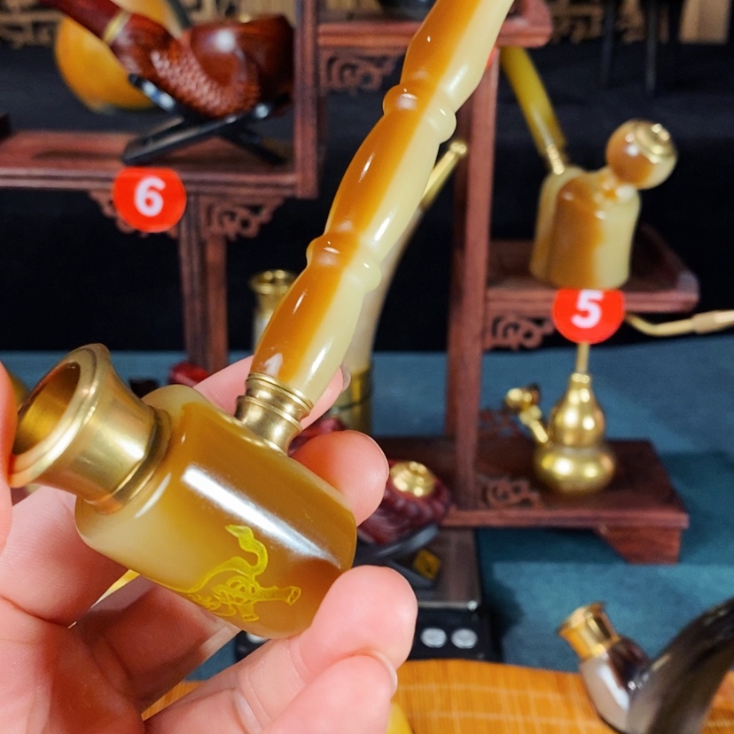 【闪购商品】高端定制牦牛角手工斗根雕