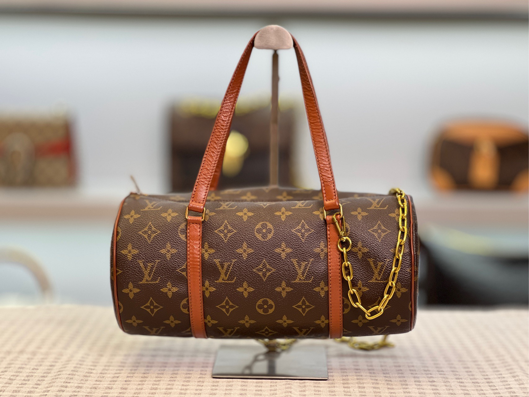 90新 LouisVuitton/路易威登 LV/中古/巴比龙圆筒包/ZY00919