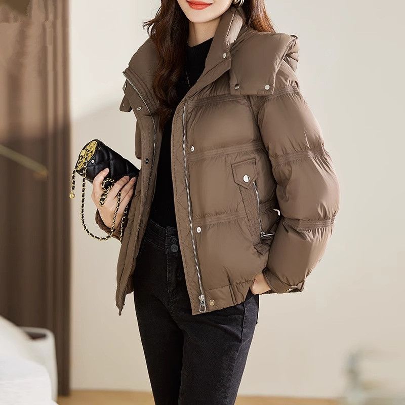 雪中飞今年爆款加厚短款羽绒服女2023冬季新款时尚小个子棉衣棉袄