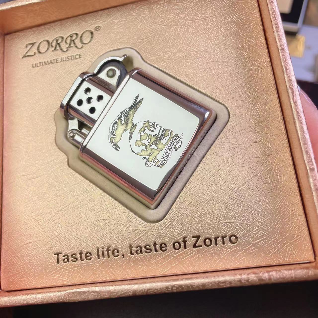 ZORRO佐罗 敢死队老九门 镍银机身煤油打火机