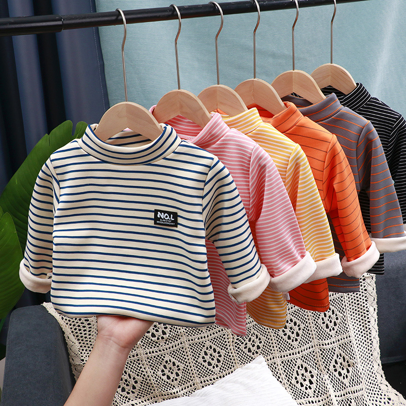 XBC衣服儿童冬季中小童打底衣男长袖女保暖内衣加绒加厚上衣洋