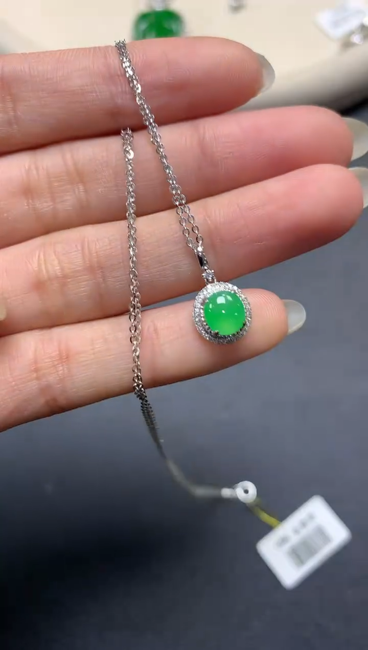 【闪购商品】翡翠项链18K金镶嵌A7 多样性发货一件1980