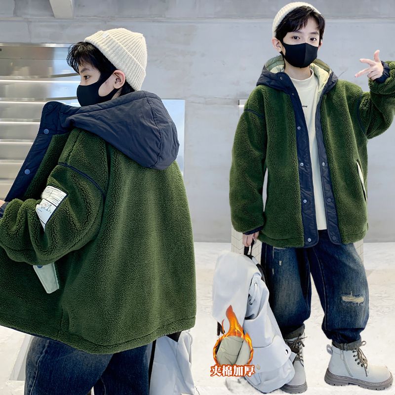 波司豋羽绒棉服外套秋冬新款男孩中大童洋气冬装加厚户外出行
