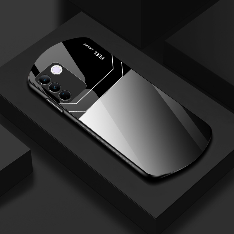 适用vivo S16简约轻奢弧形钢化玻璃全包摄像头手机壳