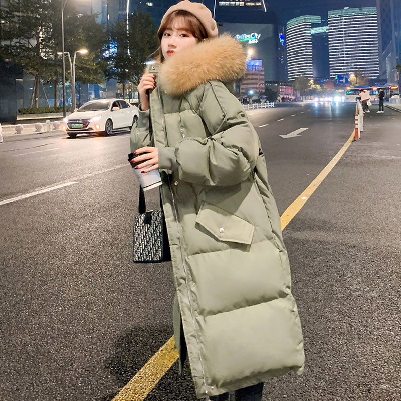 新款大码羽绒服女冬季2023年新款韩版中长款面包服宽松羽绒