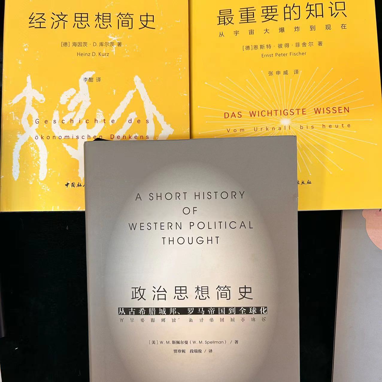 一本书了解历史 通识读物3本（科学史+政治思想史+经济思想史）