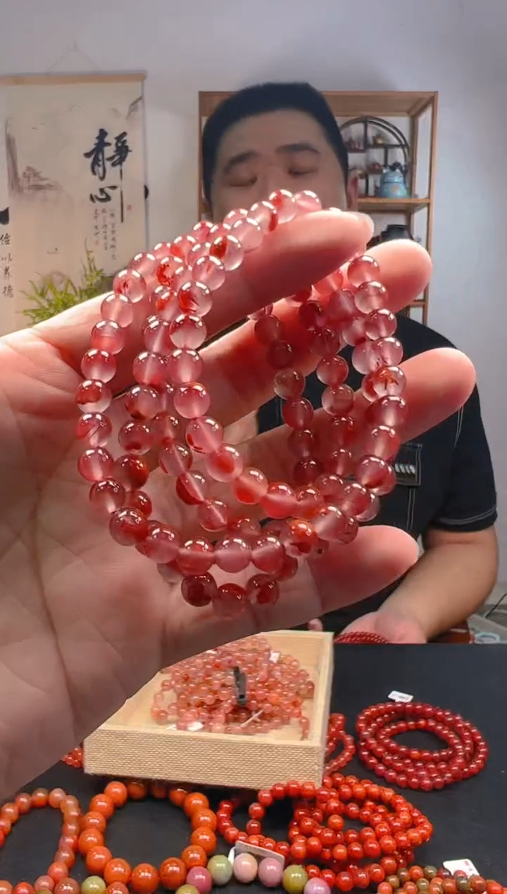 【闪购商品】南红玛瑙多圈手链未镶嵌一条约6mm 多样性发货       8
